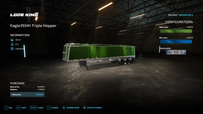 FS22 TRIPLE HOPPER TRAILER update V2