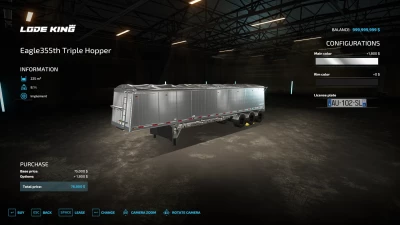 FS22 TRIPLE HOPPER TRAILER update V2