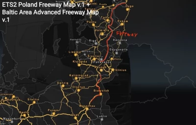 Poland Freeway Map + Advanced Freeway Baltic Area Map v1.0