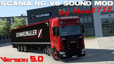 SCANIA NextGen V8 sound mod by Max2712 V5.0 1.43