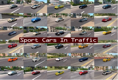 Sport Cars Traffic Pack (ATS) by TrafficManiac v9.5