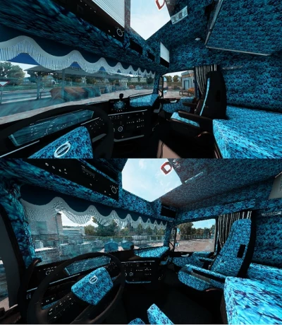 Volvo FH5 Blue Danish Plush Interior v1.0