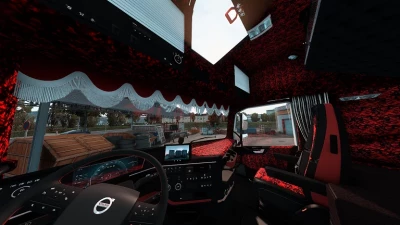 Volvo FH5 Red Danish Plush Interior (NEW LINK) v2.0