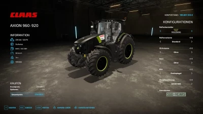 Claas Axion 900 Kamps de Wild - 100 Years Edition v1.0.0.0