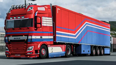 Special DAF XF with trailer v1.45