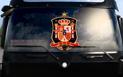 STICKER GLASS SPAIN NATIONAL FOOTBALL 1.0 1.45