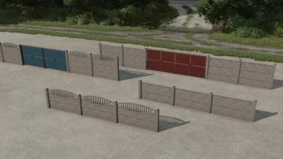 Concrete Fence With Gates v1.0.0.0