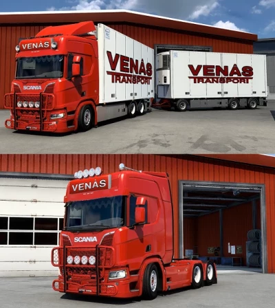 Scania R Venås Transport Combo Skin Pack 1.46