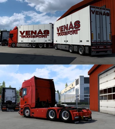 Scania R Venås Transport Combo Skin Pack 1.46