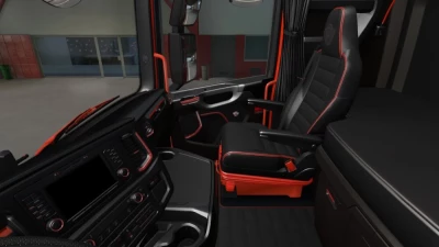 Scania R&S Dark-Red Interior + Dashboard 1.46