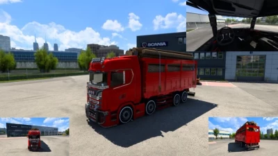 Scania S 8x2 (Kirkayak) + Cargo Mod v2.0 - 1.46