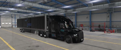Cascadia Truck and trailer skin Black Horse Transport 1.46