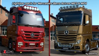 Kelsa lightbars for MB Actros MP3 & MP4 v1.4