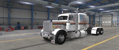 Peterbilt 359 FLX Skin White for Sleeper 1.46