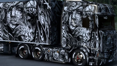 Scania Monochrome Artwork Skin 1.46