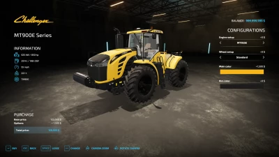 FS22 Challenger MT900E Tractor Update v1.3