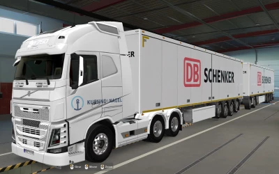 SKIN VOLVO FH16 2012 8X4 KUEHNE + NAGEL WHITE 1.43