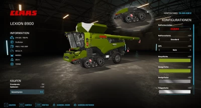 Claas Lexion 8900 & Case IH Draper3162 v2.0.0.0