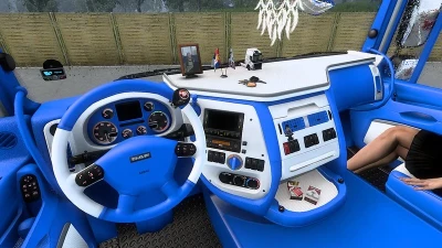 DAF XF 105 Blue & White Interior 1.43