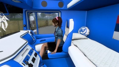 DAF XF 105 Blue & White Interior 1.43