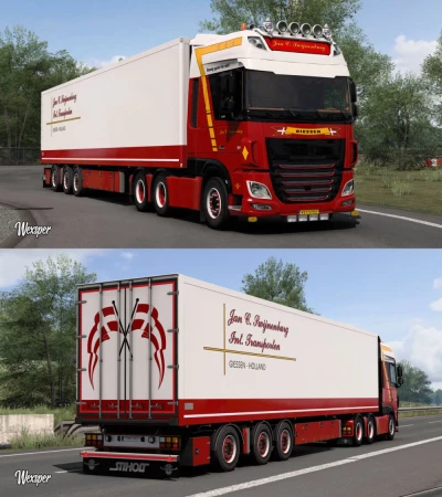 DAF XF Euro 6 Jan C. Swijnenburg Skin Pack 1.43