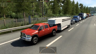 Dodge Ram 2500 + Trailers Hauler and Livestock in Traffic 1.43