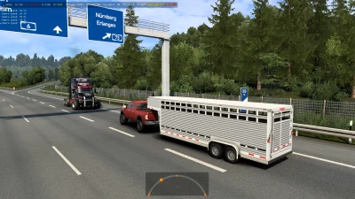 Dodge Ram 2500 + Trailers Hauler and Livestock in Traffic 1.43