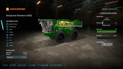 FS22 Amazone Pantera 4502 v1.0.0.0