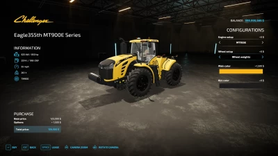 FS22 CHALLENGER MT900E TRACTOR UPDATE v1.4