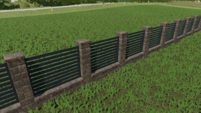 Rustic Brick And Metal Fence v1.0.0.0