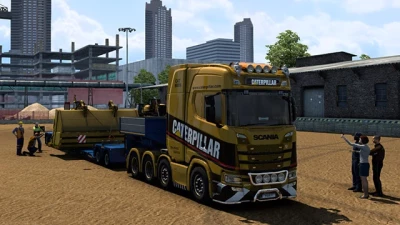 CAT skin for Scania 8x4 v1.0