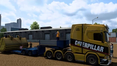 CAT skin for Scania 8x4 v1.0