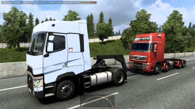 Towing a Volvo FH16 8x4 to a service station. Traffic. ETS2 v1.43