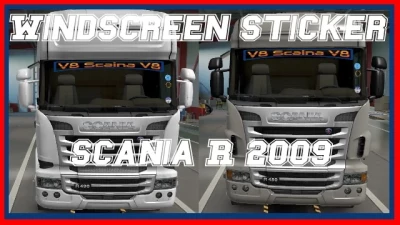 Windsreen Sticker Scania R and Streamline 2009 v1.0