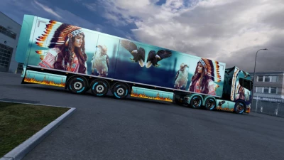 SCANIA NEW SKIN PROJECT Native girl v0.7