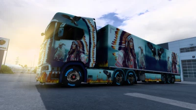 SCANIA NEW SKIN PROJECT Native girl v0.7