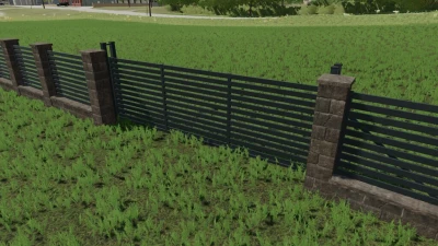 Rustic Brick And Metal Fence v1.0.0.1