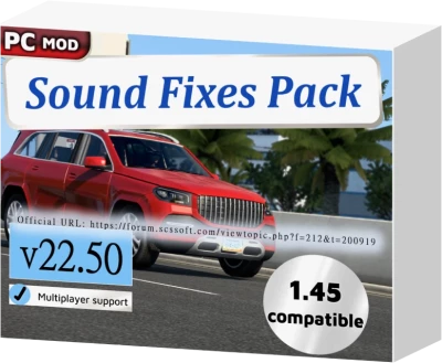 ETS2 Sound Fixes Pack v22.50 - 1.45 open beta