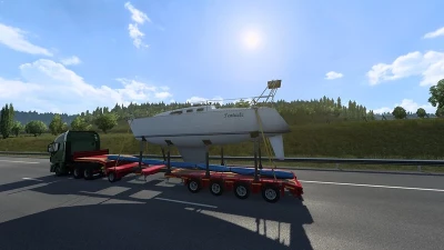 Multiple Trailers in Traffic ETS2 v1.45