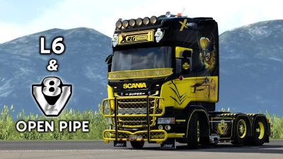 Scania L6&V8 Open pipe w/ FKM Exhaust system v3.6