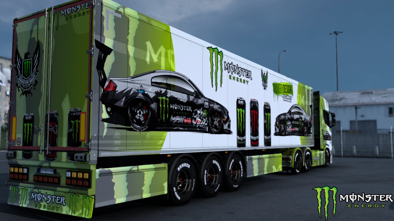 Monster Energy Truck and Trailer 