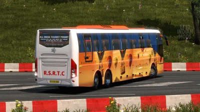 Indian RSRTC (Rajasthan) Skin Pack for Volvo B11r by BMI Premium v1.0