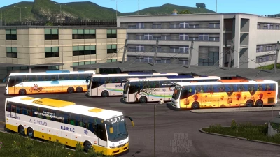 Indian RSRTC (Rajasthan) Skin Pack for Volvo B11r by BMI Premium v1.0