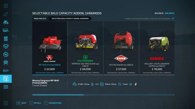 Selectable Bale Capacity Addon v1.0.0.0