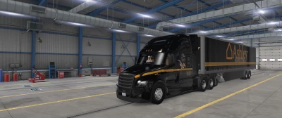 Cascadia and SCS trailer skin Black (ASHLEY) 1.46