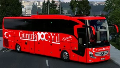 Mercedes Travego 16 SHD Gururla 100.Yıl Türkiye Kaplaması Skin 1.48