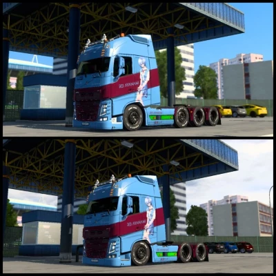 Volvo FH12 (Pendragon) Rei Ayanami Skin Rework By Zen Workshop 1.48