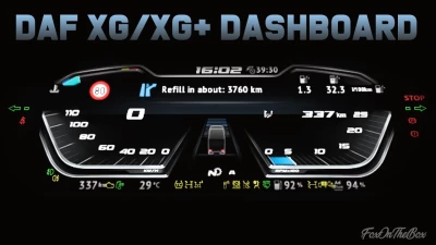 High Quality Dashboard - DAF 2021 XG & XG+ v2.5.1