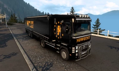 Renault Magnum + Krone Profiliner Nowotny Transporte Combo Skin Pack 1.48