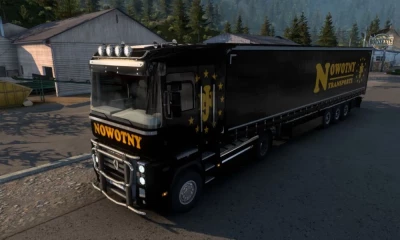 Renault Magnum + Krone Profiliner Nowotny Transporte Combo Skin Pack 1.48